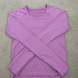 Lululemon Pink Long Sleeve Swiftly Women's Top